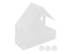 Comedero Para Pájaros De Ventana Con Ventosas Resistentes, Platillo Acrílico Extraíble, Para Jardín/hogar.