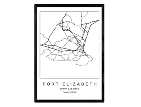 Lámina NACNIC Mapa Port elizabeth (A3)