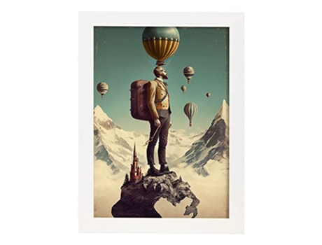 NACNIC Poster Pico En Estilo Surrealismo Cinematográfico Ilustraciones Y Grabados De Historieta Abstracta Y Artística A3 Marcos Blancos