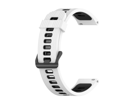 Correa de reloj inteligente para Amazfit GTR 3/GTR 3 Pro/GTR 2 Correa de reloj de silicona a rayas de dos colores de 22 mm (negro blanco)