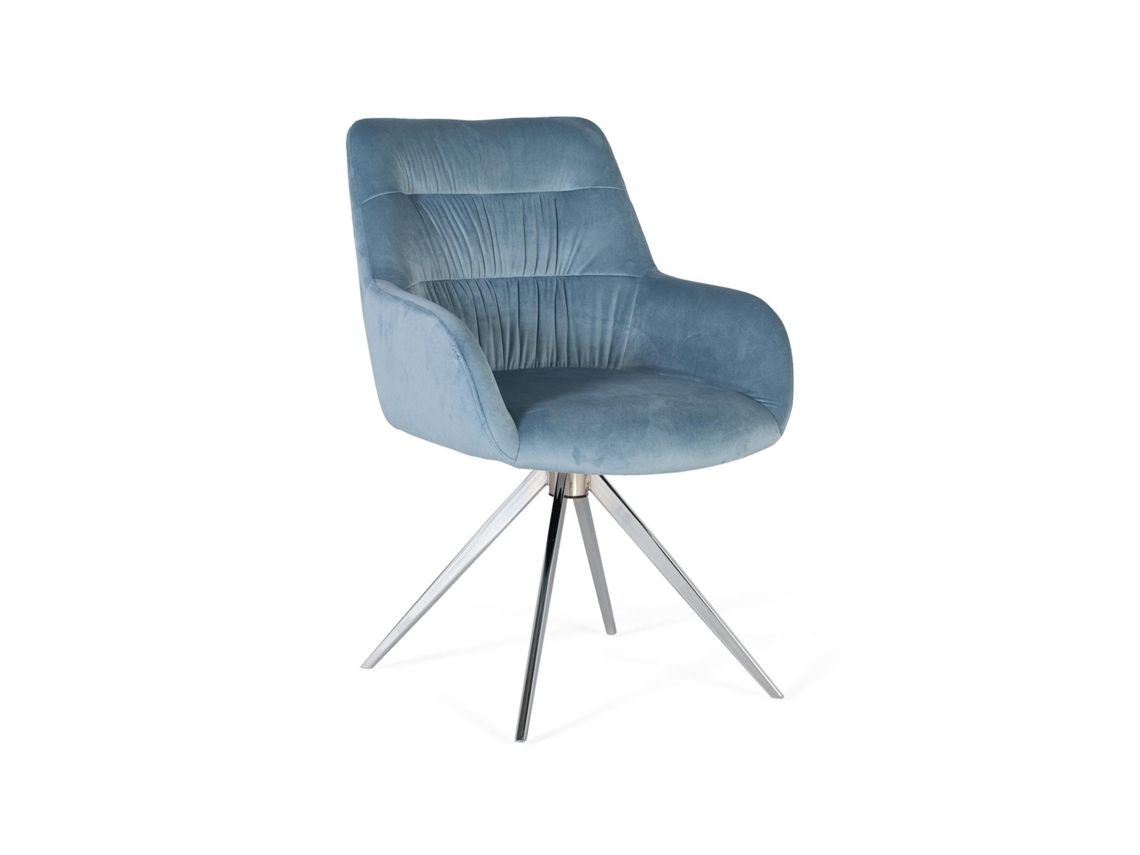 Conjunto de dos sillones tapizados en terciopelo azul Giner y Colomer