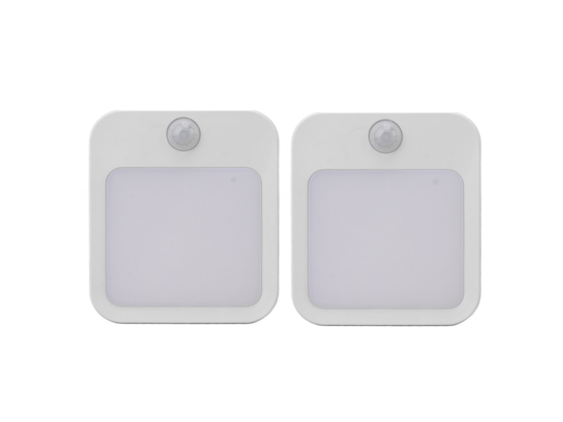 2026-2pcs Luz Nocturna Con Sensor De Movimiento Mini Led Blanco Cálido Con Brillo Ajustable Enchufable
