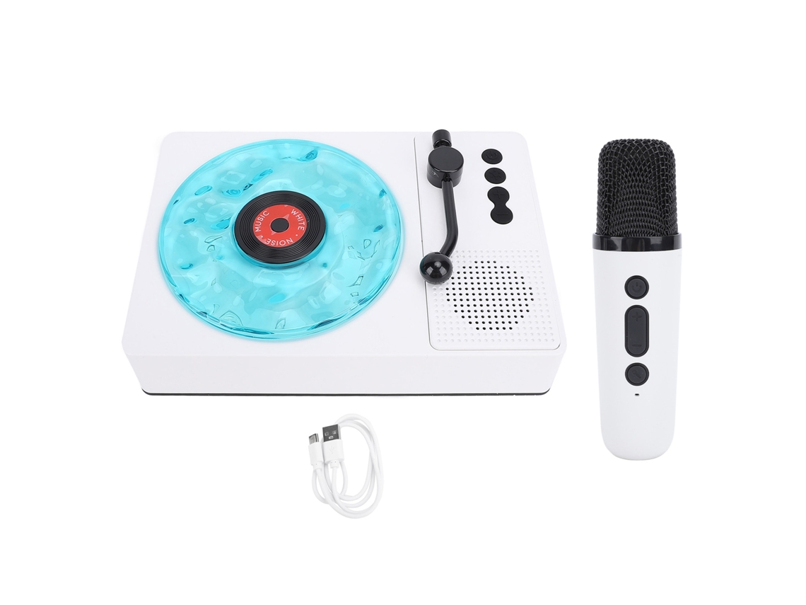 Altavoz Bluetooth portátil EOOCOO con micrófono, ideal para fiestas y acampadas.