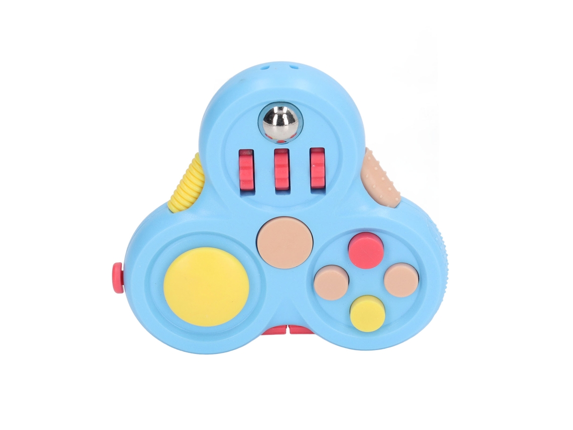 Panel De Control Sensorial Con Botones Y Rodamientos Para Aliviar El Estrés Infantil - Azul