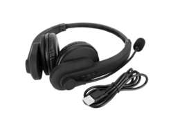 Fone De Ouvido Sem Fio Bluetooth 5.2 Com Redução De Ruído E Microfone Rotativo Para Escritório Preto