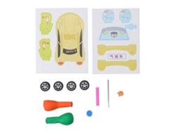 Coche Aerodinámico De Madera Con Forma De Globo Para Niños - Juguete Educativo - Experimento Manual