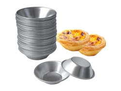 25 Moldes Pequeños Reutilizables De Aluminio Antiadherentes Para Tartaletas, Magdalenas Y Galletas.
