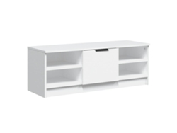 Mueble de TV MAISON EXCLUSIVE en madera procesada blanca (102 x 35,5 x 36,5 cm)