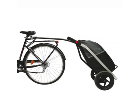 Remolque de bicicleta con cuadro de aluminio y ruedas para tija de sillín P2R shopping trailer 12 20 Kg