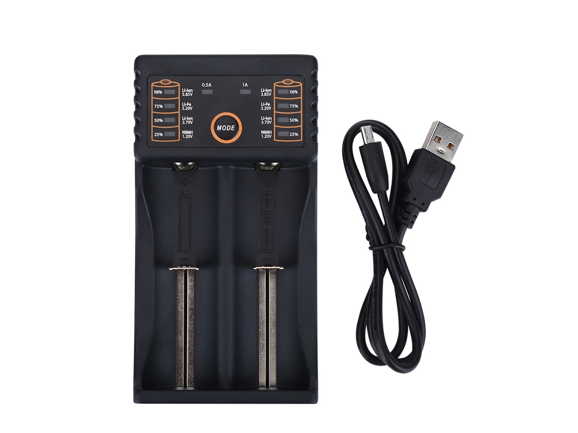 Cargador De Baterías Usb Inteligente Lii-202 Con Banco De Energía Para Ni Mh Litio 18650 26650 18350