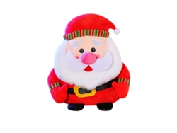Decoraciones navideñas con barbas de peluche para el hogar y arreglos festivos