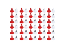 60 Conos De Tráfico En Miniatura, Rojos Y Blancos, Juguetes Para Entrenamiento De Fútbol Y Coches Teledirigidos.
