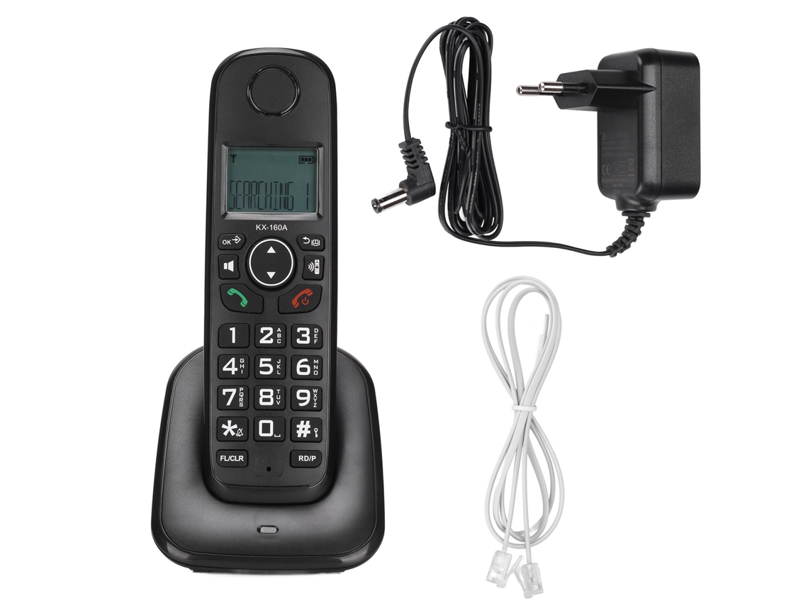 Teléfono Inalámbrico Kx-160a Con Identificador De Llamadas Para El Hogar Y La Oficina, 16 Idiomas.
