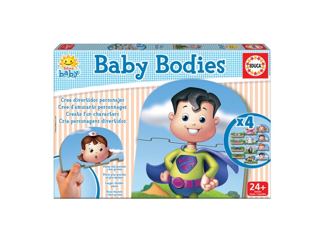 Puzzle Infantil EDUCA BORRAS Baby Bodies (4 Piezas)