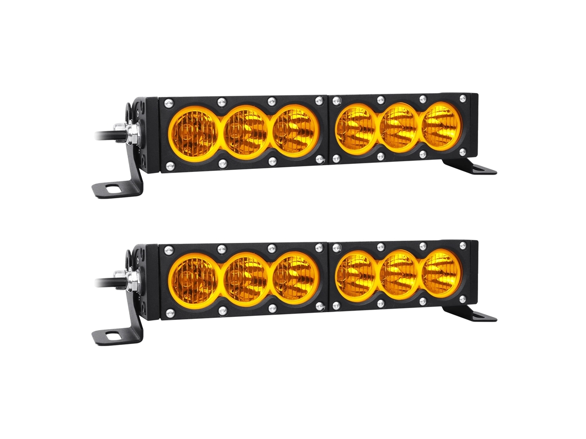 Barra de luces LED, 300 W de potencia, clasificación de impermeabilidad IP68, 2 x 12 pulgadas, 60 W, amarilla, OEM