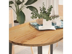 Tablero De Mesa | Superficie De Mesa | Tablero De Escritorio Ovalado Madera Maciza De Roble 120x60x2 Cm Wsd47620