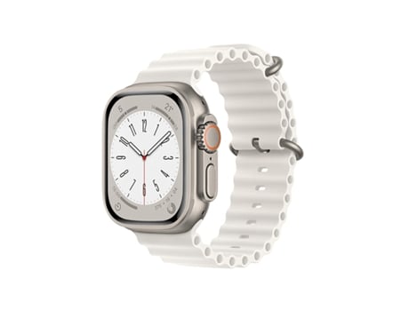 Correa de Silicona Ocean Wave para Apple Watch Series 7 41mm Blanca