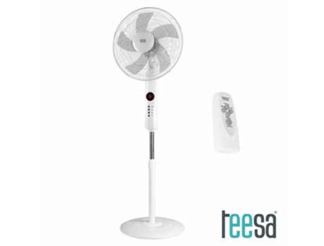 Ventilador de Pie Ø43cm con Mando y Temporizador TEESA