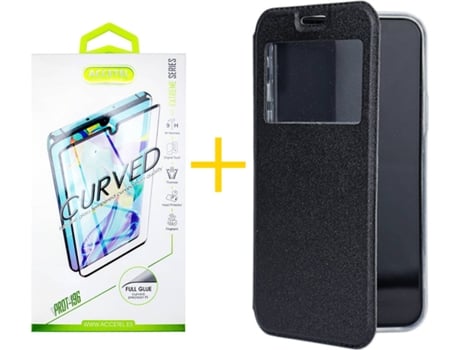 Carcasa + Protector de Pantalla para Samsung Galaxy S22 Plus 5G ACCETEL Negro