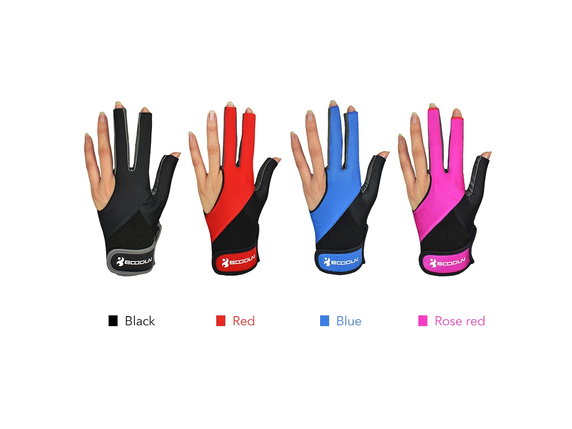 Guantes De Billar, Guante De Taco De 3 Dedos, Mano Izquierda, Spandex, Ajustable, Accesorios De Billar