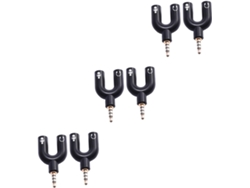 Adaptador De Cable Divisor De Audio De 6 Piezas, Macho A Hembra, Para Auriculares