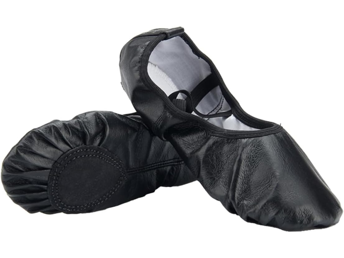 Zapatos De Danza Clásica Para Mujer, Zapatos Planos De Ballet Y Yoga Con Suela De Toro, Negros.