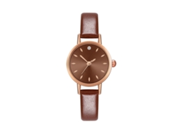 Reloj De Pulsera De Cuarzo Para Parejas (hombres Y Mujeres) Con Correa De Pu, Estilo Moderno, Café Racer