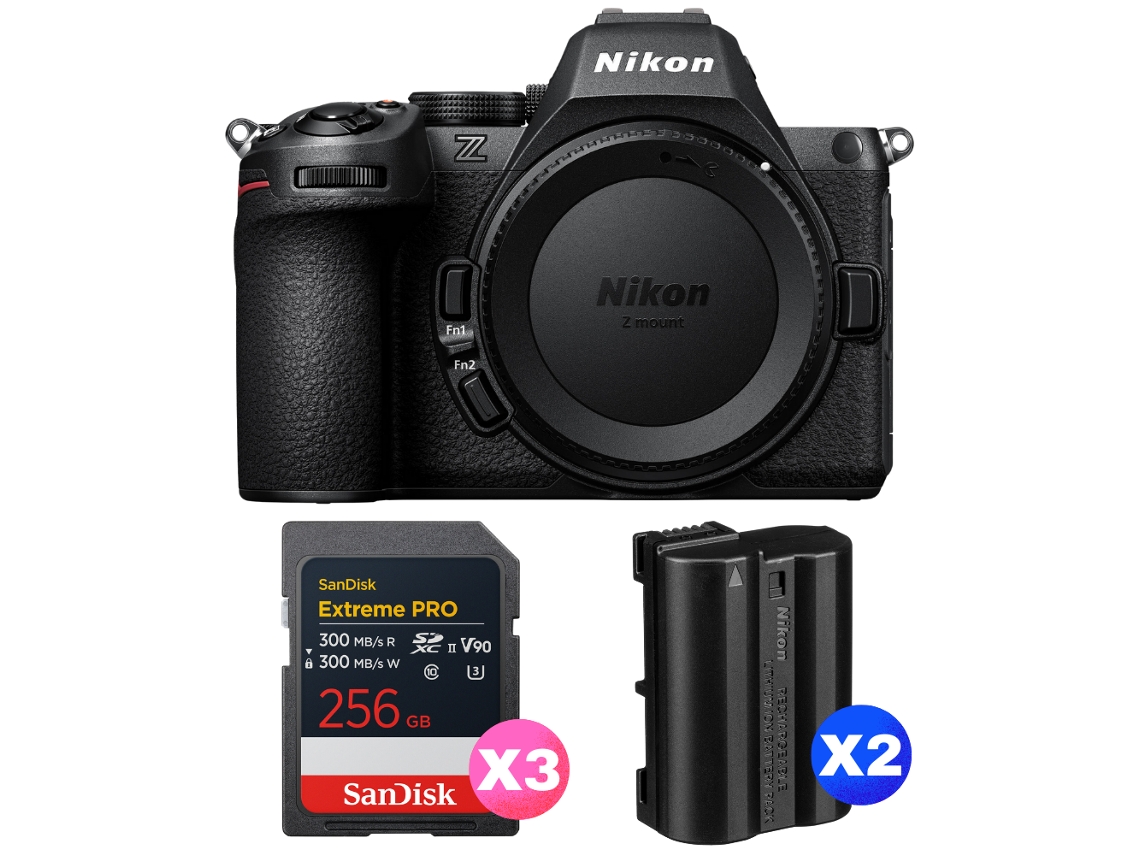 Z5 II + 3 tarjetas Sandisk Extreme Pro UHS II SDXC de 256 GB + 2 cámaras Nikon EN EL15C + libro electrónico “20 consejos para fotos impresionantes” NIKON