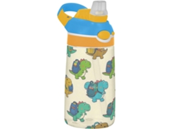 Botella De Agua Deportiva Con Asa Y Tapa Antigoteo Boca Ancha Para Deportes, Viajes Escuela Beige Grado A...