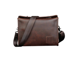Bolso bandolera de poliuretano de moda con cremallera marrón, bolso cruzado para hombre, bolso mensajero para el trabajo