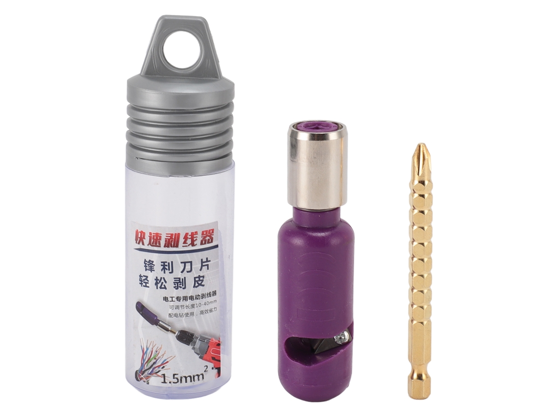 Pelacables Y Torcedor Eléctrico Portátil Para Brocas De 1,5 Mm² Con Varilla De Conexión De 1/4 De Pulgada.