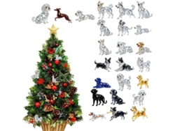 Calendário Do Advento 2d Para Amantes De Cães- 25, 4 X 17, 09 Cm- Acrílico- Com Pingentes De Contagem