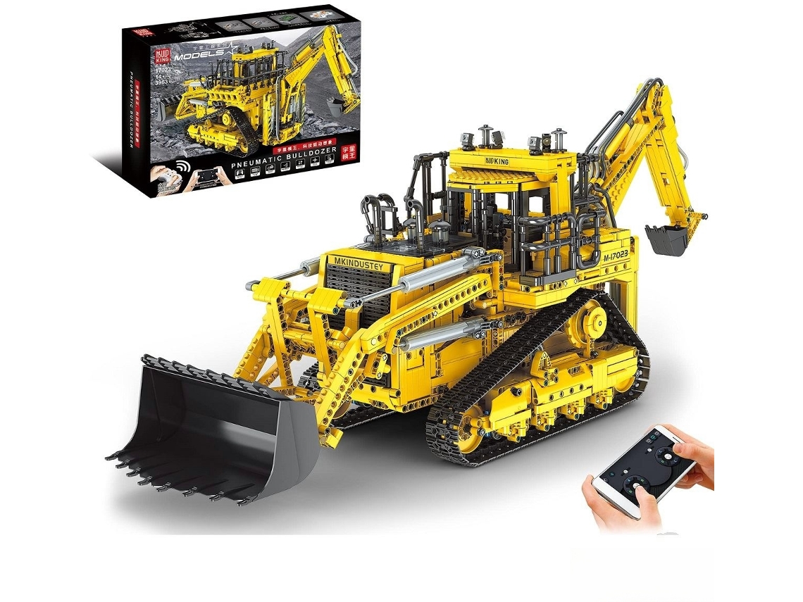 Mould King Rc Bulldozer Neumático Control Remoto 17023