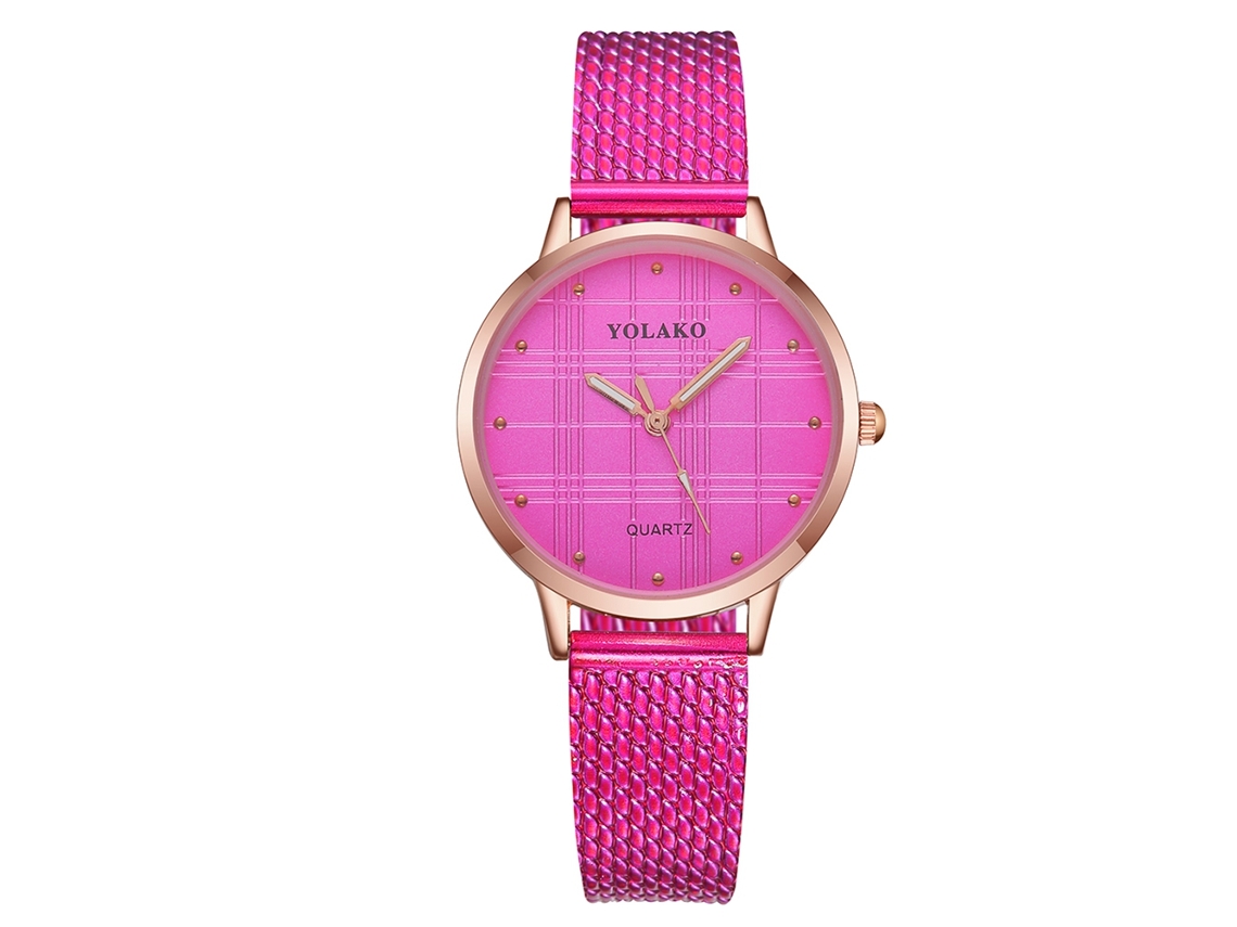 Relógio De Pulso De Quartzo Feminino Moda Com Pulseira Plástica Zhoulianfa (café)