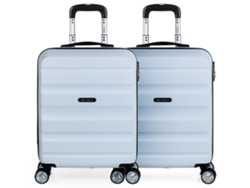 Conjunto de 2 Maletas de Cabina ITACA T71650P ABS Blanco  (55x40x20cm - 40L)