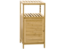 Mueble de baño, material bambú, 33 cm x 36,5 cm x 67 cm, independiente, 1 estante, superficie impermeable.