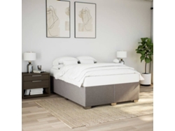 Cama Sin Colchón Tela Gris Taupe 140x200 Cm