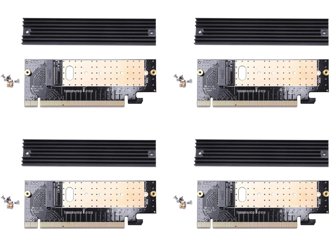 Tarjeta Adaptadora Ssd M.2 Nvme 4x Controlador M2 A Pcie 3.0 X16 Interfaz Key M