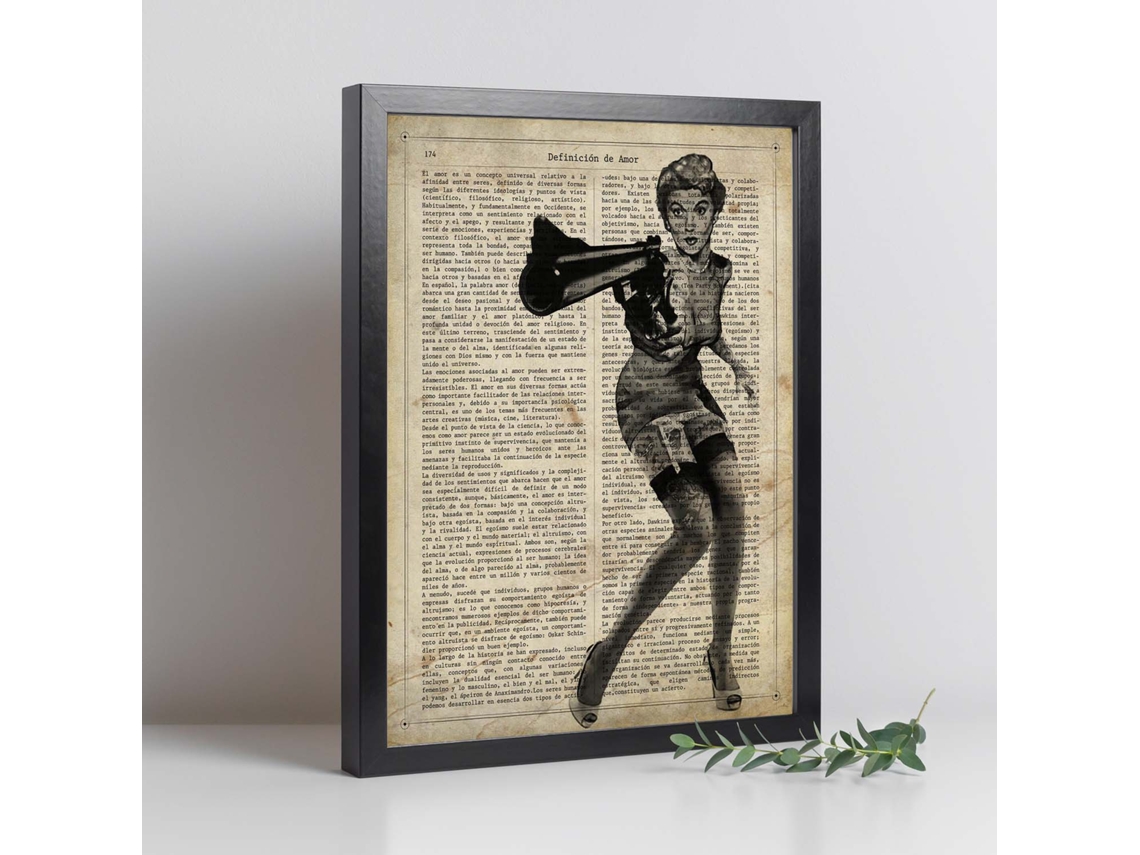 Poster De Pin Up Pistolera. Láminas Con Diseño Pin-Up Para Decoración De Hogar. Regalo Para Chica Pin-Up.