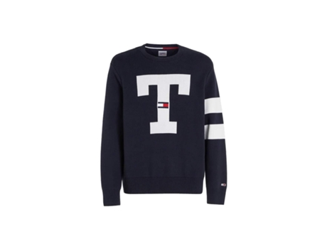 Camiseta de Hombre TOMMY JEANS Tjm Rlx Letter Algodón Azul (S)