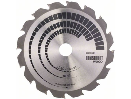Disco de Sierra Circular BOSCH Construct Madera 230x30x2.8 mm - 16