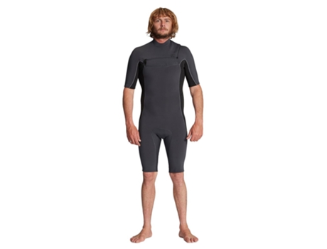 Terno de Neoprene Manga Curta com Zíper no Peito Absolute Preto Xlbillabong