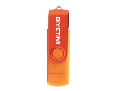 Pen USB SLOWMOOSE Alta Velocidad Personalizable Disco U para Smartphone (Naranja - 128GB)