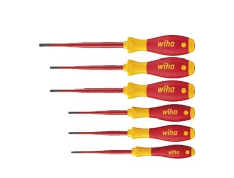 WIHA Juego de destornilladores SoftFinish® electric slimFix TORX® Tamper Resistant (con taladro), de 6 unid. (41245)