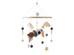 Cuna de madera estilo estrella, cuna con campana, cama Cuich