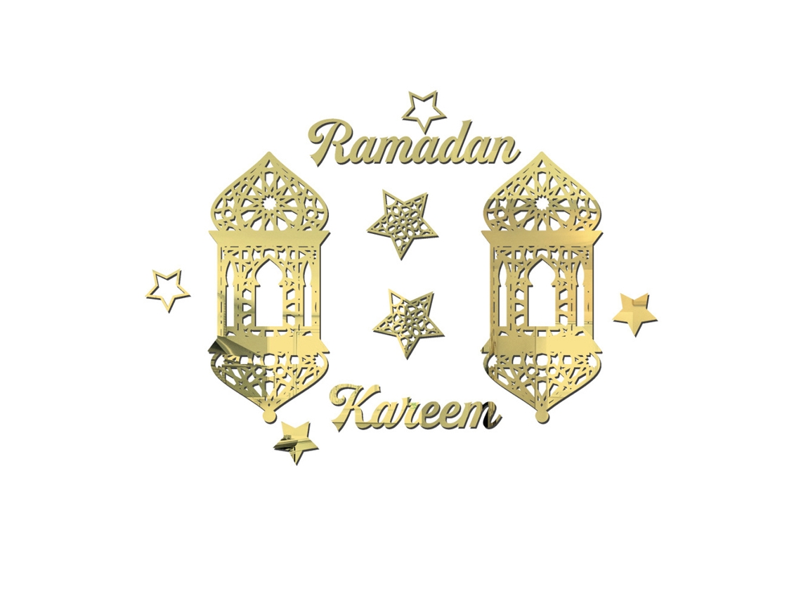 Pegatinas Acrílicas De Pared Eid Mubarak, Autoadhesivas, Decorativas Para La Celebración Del Ramadán.