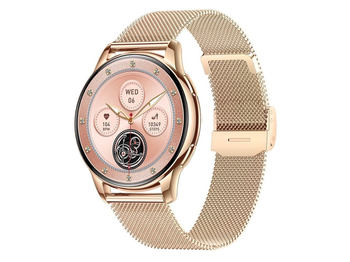 Reloj inteligente para mujer de 1,27 pulgadas con función de teléfono, compatible con más de 150 deportes, monitor de frecuencia cardíaca para coche, Bestvite