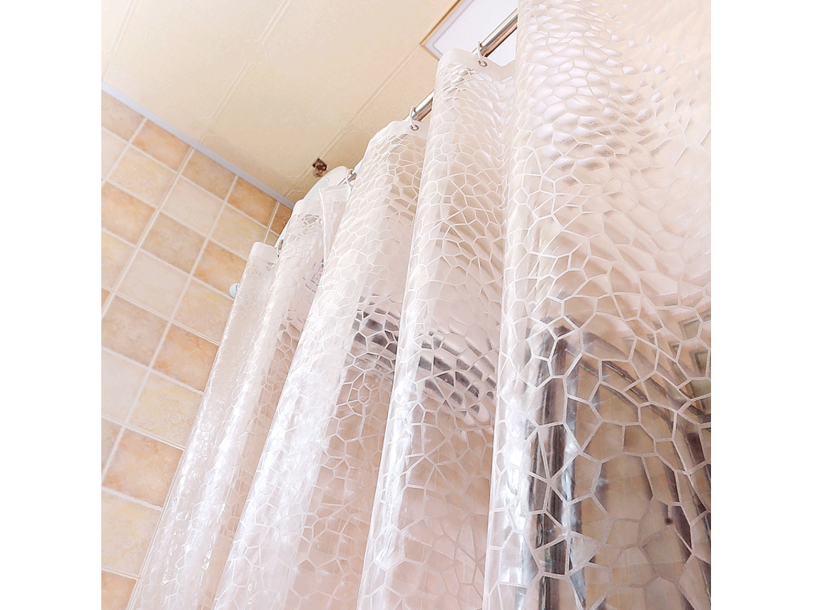 Cortina de ducha EVA impermeable, gruesa y antimoho 180180 cm, 1 pieza Jortmrd
