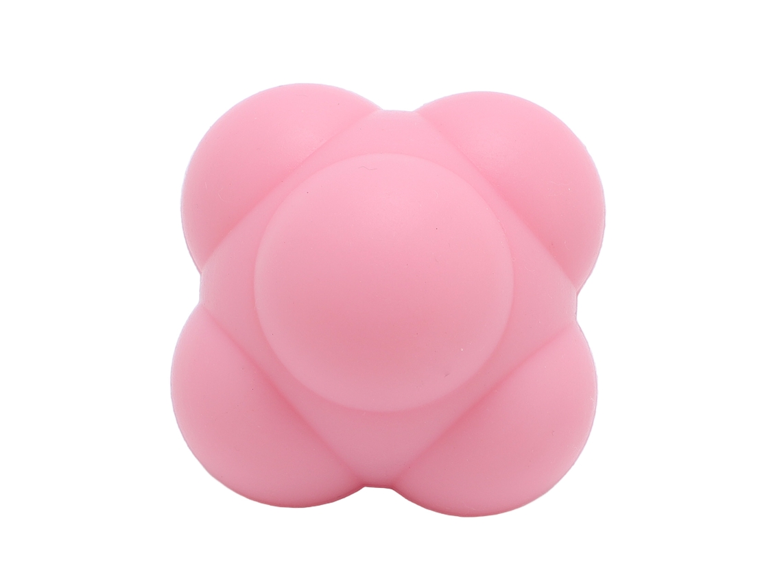 Pelota De Entrenamiento De Agilidad Silicona Hexagonal Con Trayectoria Rebote Irregular Para Coordinación Mano-ojo Rosa