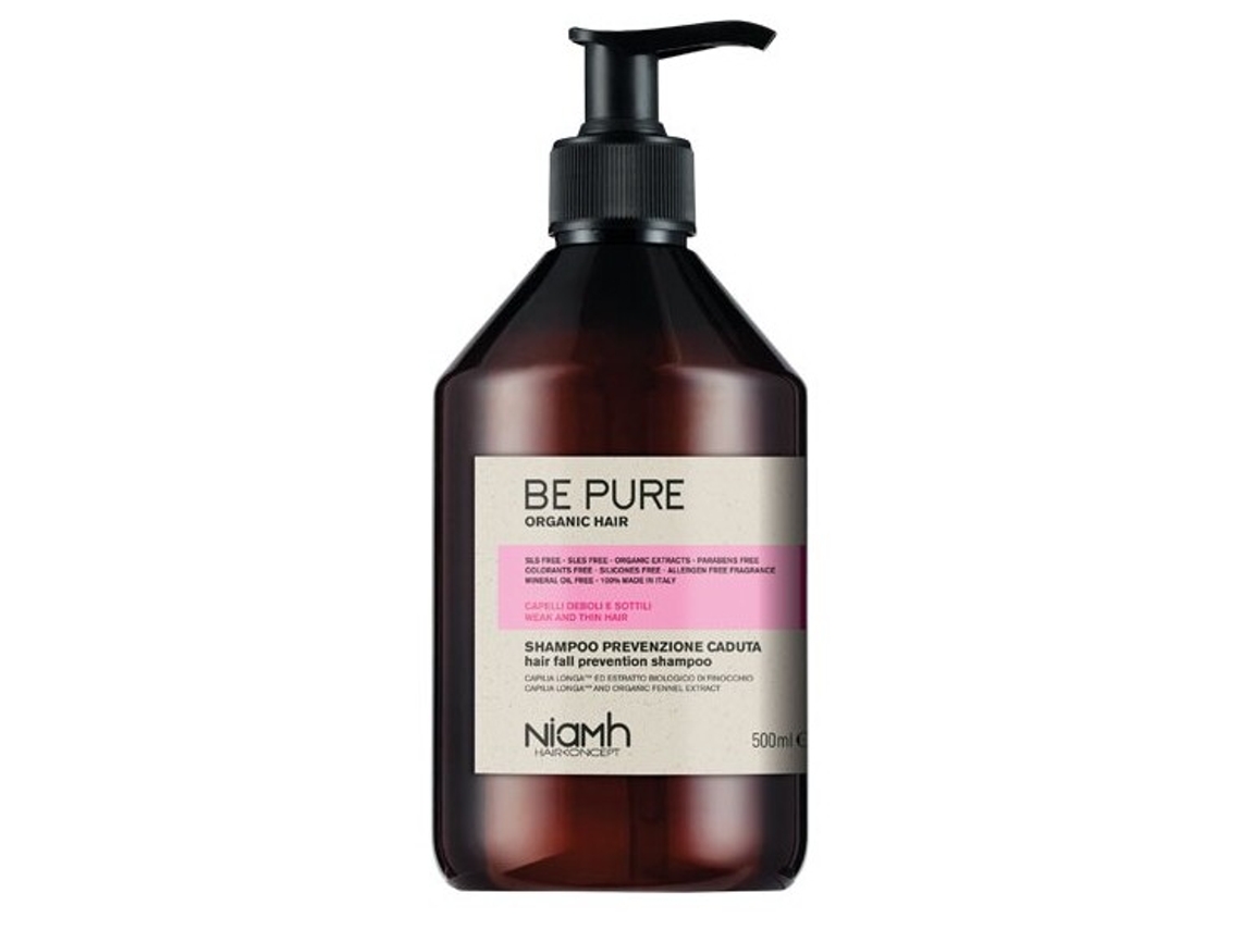 Champú para prevenir la caída del cabello, cabello débil y fino 500ml Be Pure
